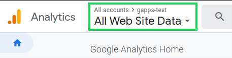 Google Analytics header