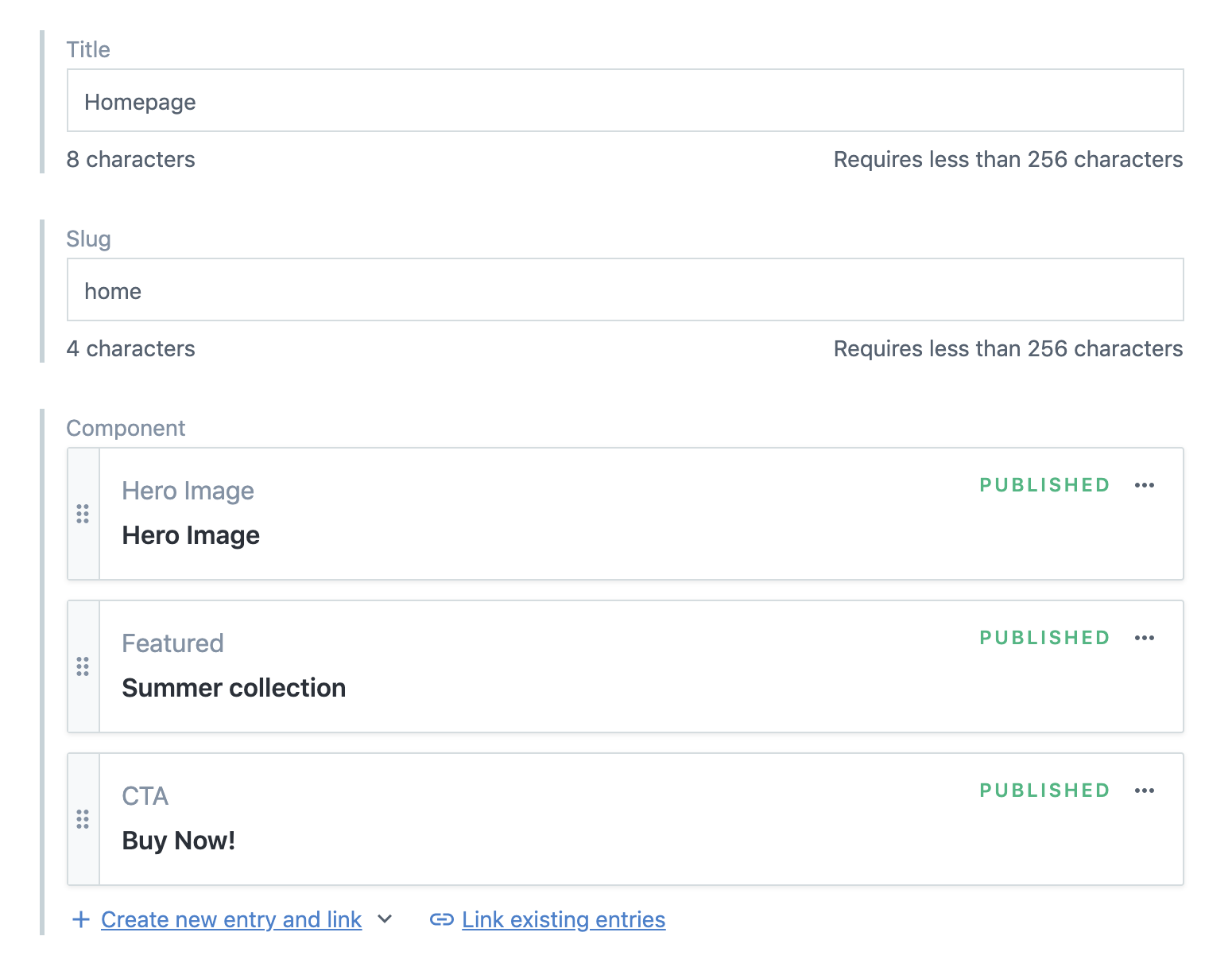 Static content model