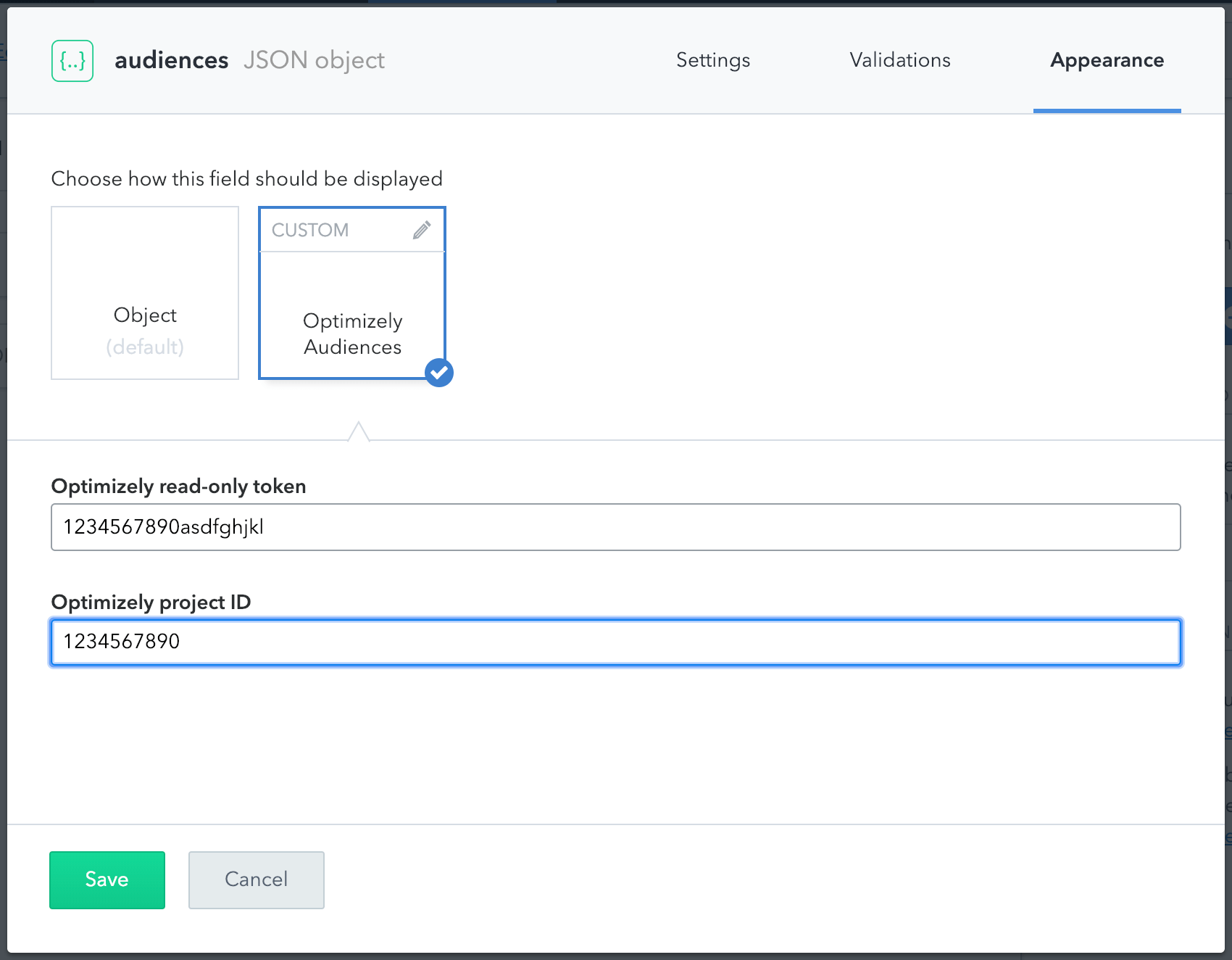 Assign UI Extensions to a field of a content type