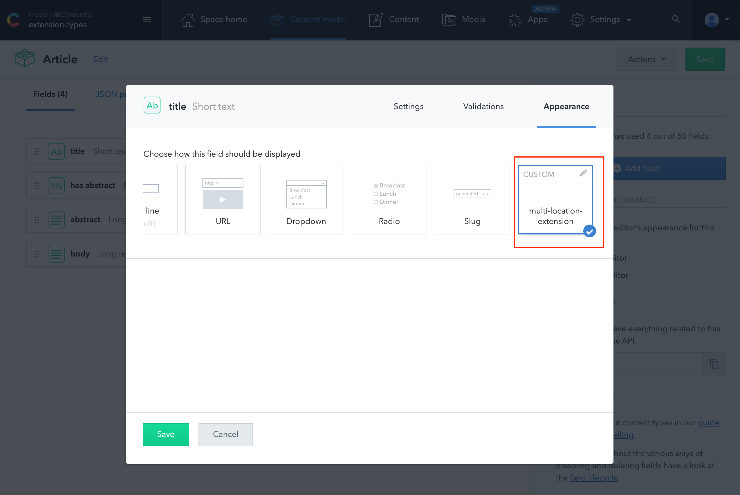 Field extensions